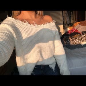 Off the shoulder sweater